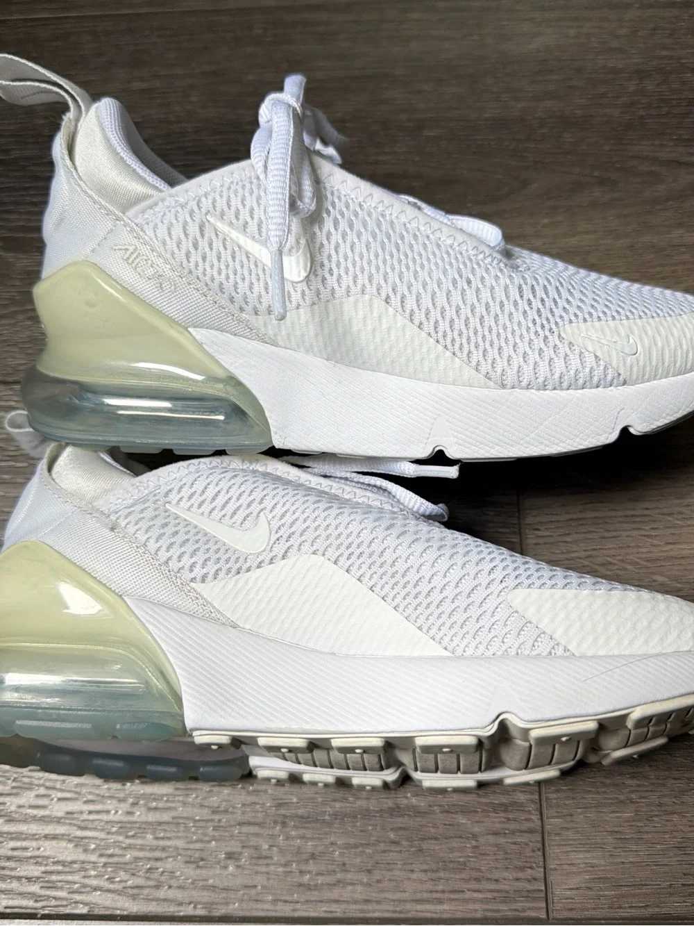 Nike boys kids youth White Air Max 270-Sneakers sz 1